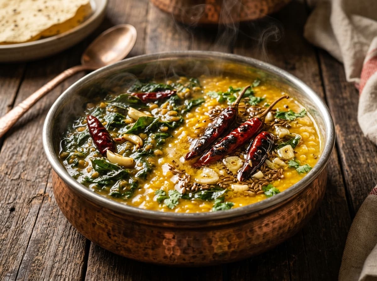 Dal (Palak Kura / Gongura / Chukkakura / Bachali Kura Pappu / Dal Fry)